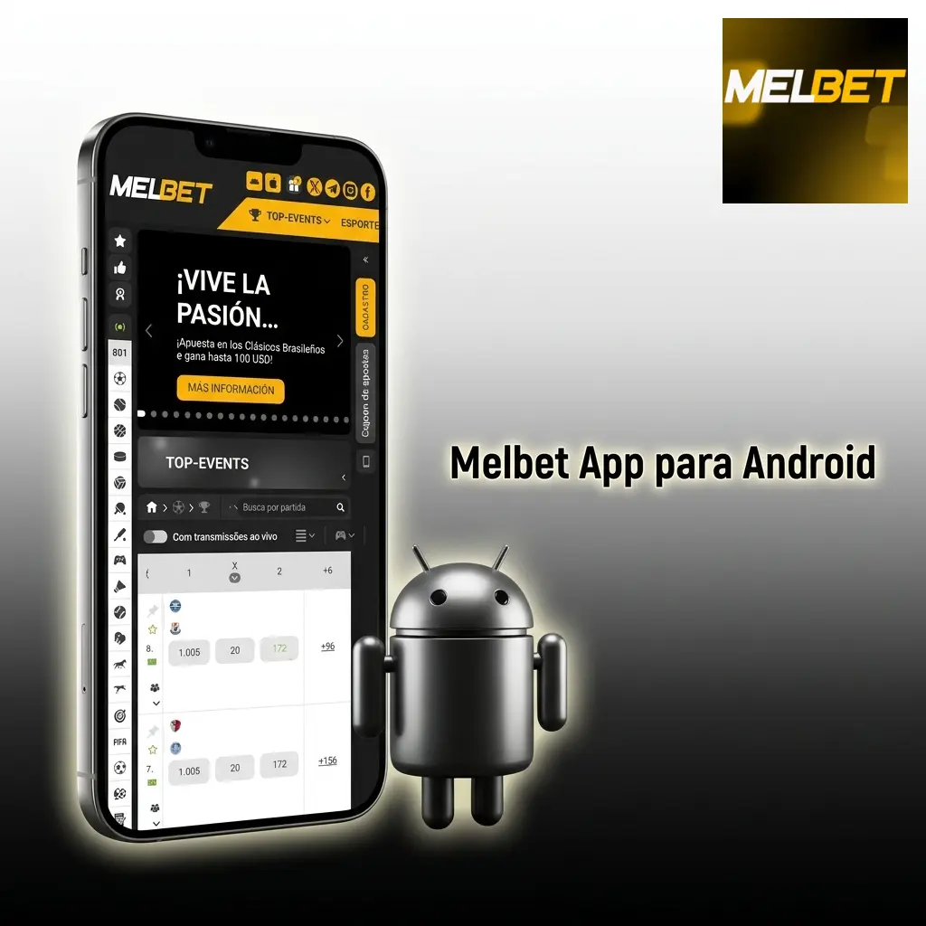 Aplicativo Melbet para Android com apostas esportivas, cassino e requisitos mínimos do sistema para download do APK